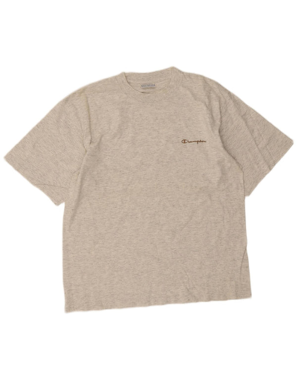Camiseta masculina Champion grande cinza manchada