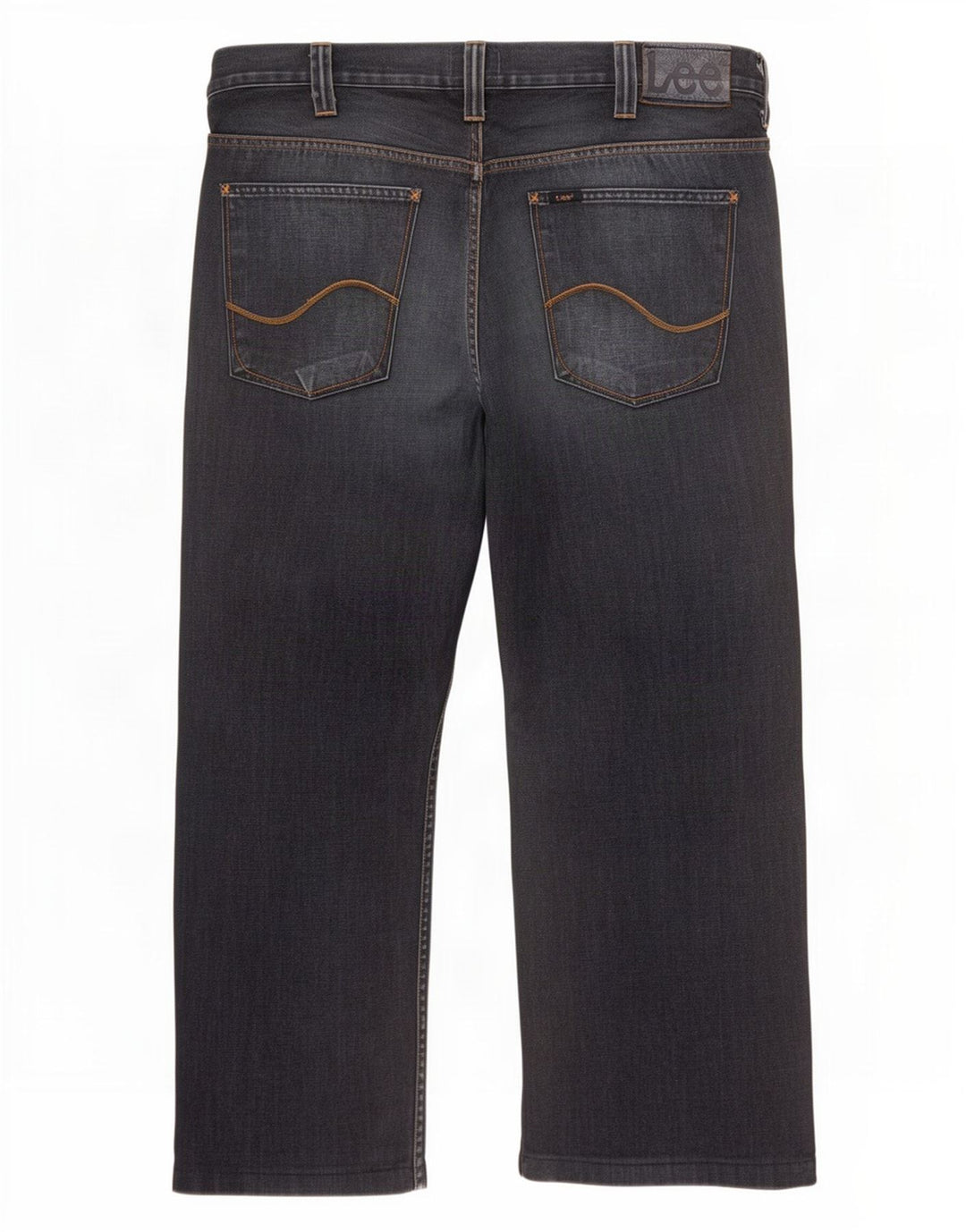 Lee Mens Flint Straight Jeans W38 L28 Azul Marinho Algodão