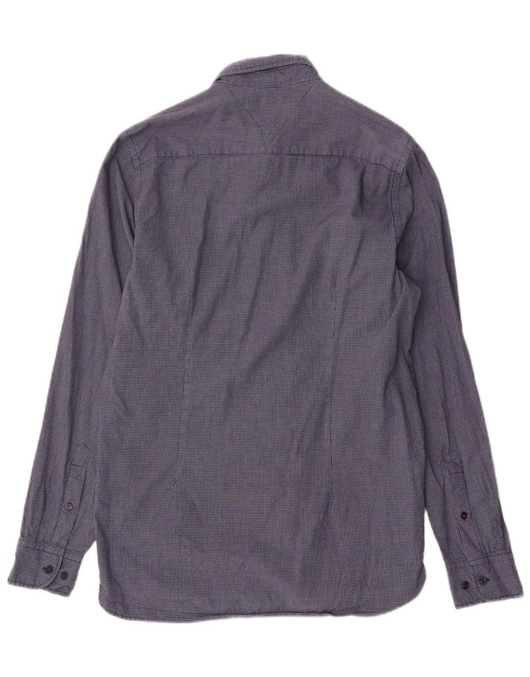 Camisa masculina Tommy Hilfiger Slim Fit média xadrez azul marinho