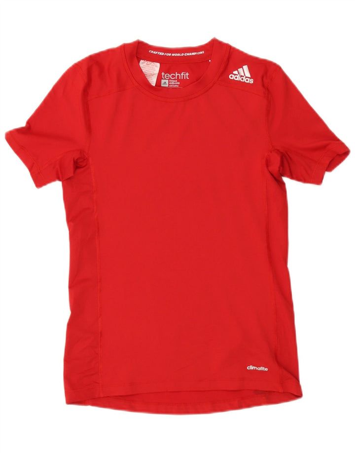 Camiseta Adidas Boys Climalite Top 13-14 Anos Poliéster Vermelho