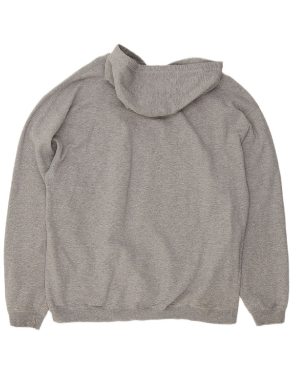 Fila moletom com capuz gráfico masculino 2XL algodão manchado cinza