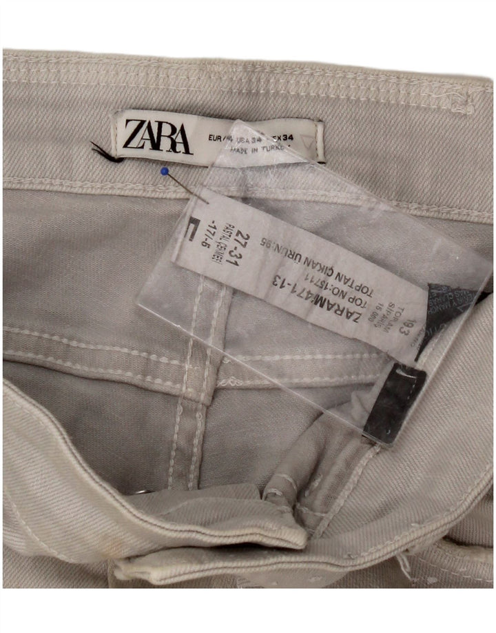 ZARA Mens Jeans Slim Distressed EU 44 Grande W34 L27 Cinza