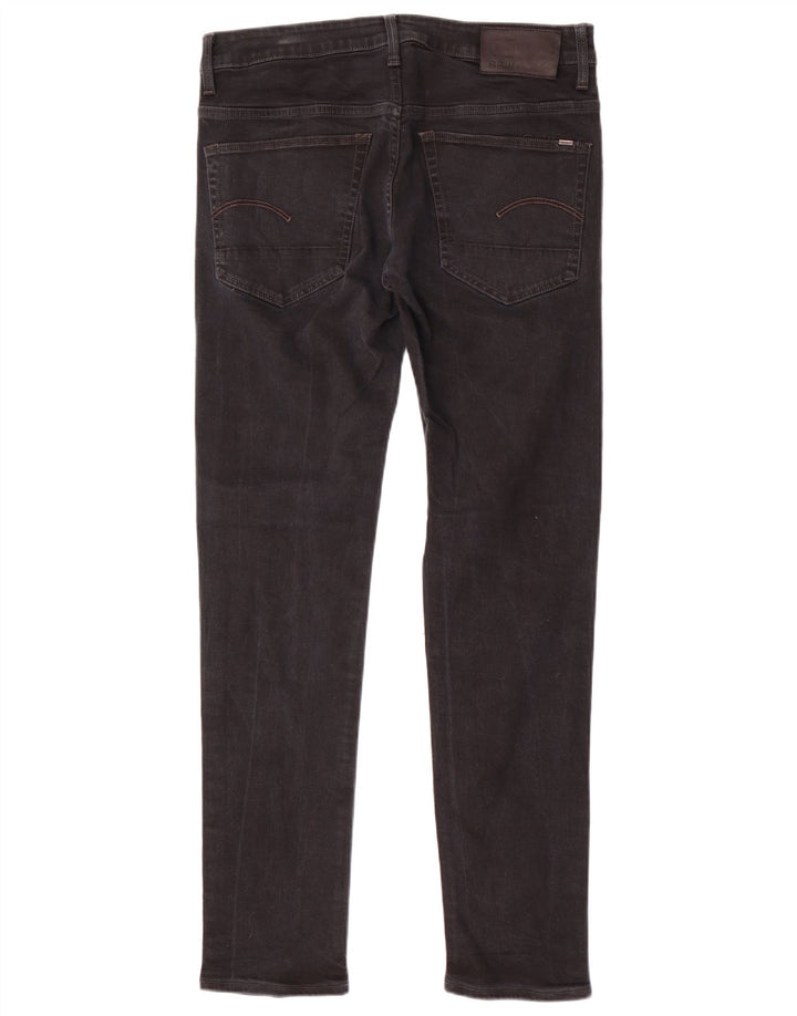 G-Star Masculino 3301 Slim Jeans W34 L34 Algodão Preto