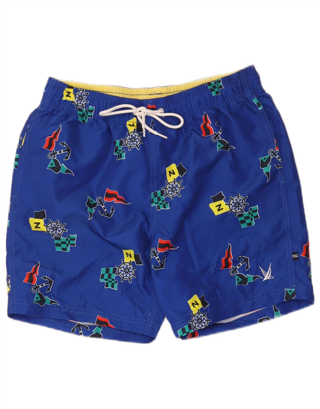 Shorts de natação masculino Nautica Graphic pequeno azul poliéster