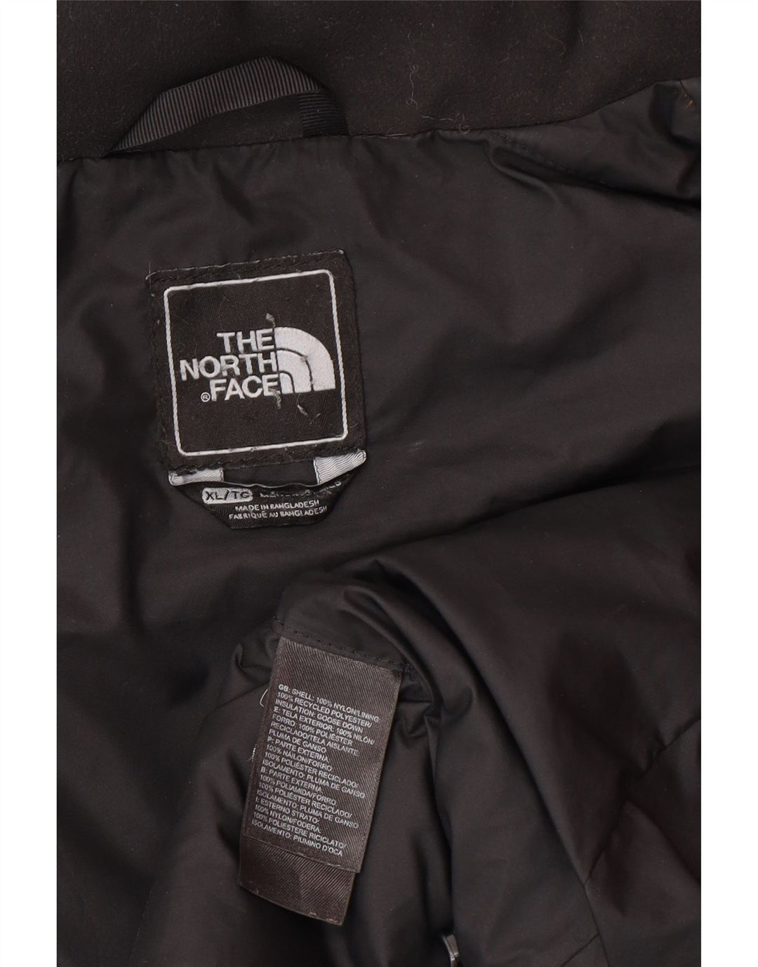 Jaqueta acolchoada masculina THE NORTH FACE 550 Reino Unido 42 XL cáqui nylon