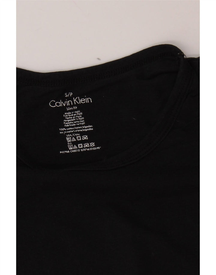 CALVIN KLEIN Camiseta masculina slim fit top pequeno algodão preto