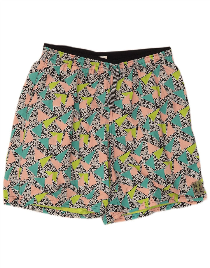 Shorts de natação masculino Nike grande poliamida geométrica multicolorida