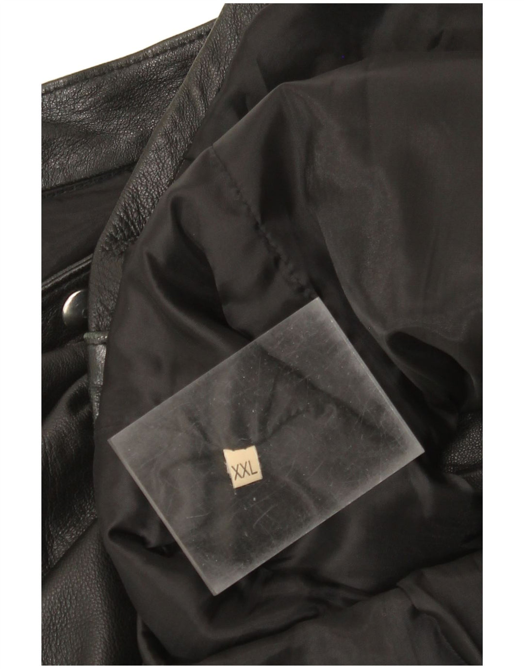 Jaqueta de couro masculina vintage UK 44 2XL preta