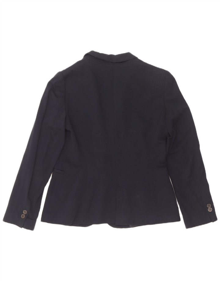Jaqueta blazer feminina Zara com 1 botão Reino Unido 12 médio azul marinho