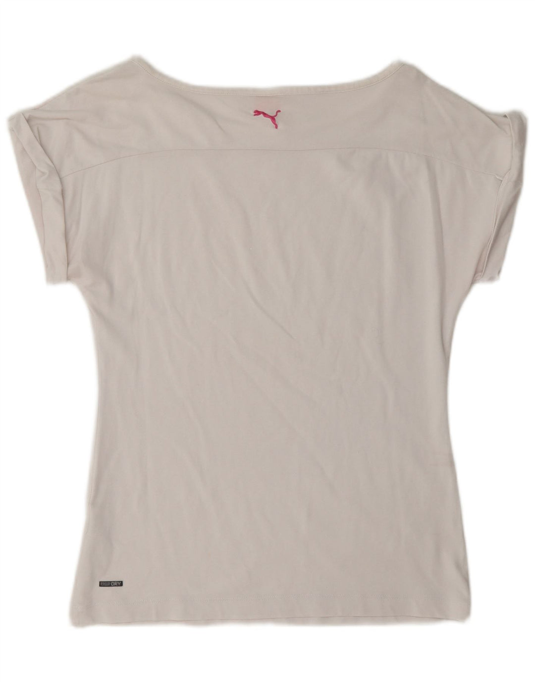 Camiseta feminina Puma UK 12 algodão geométrico branco médio