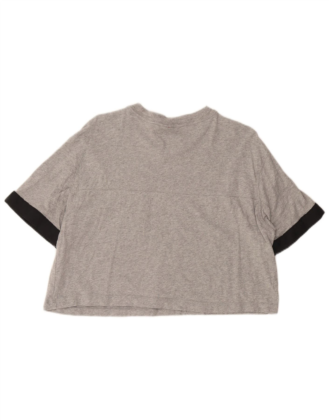 Camiseta feminina NIKE Crop Graphic UK 14 cinza médio colorblock algodão