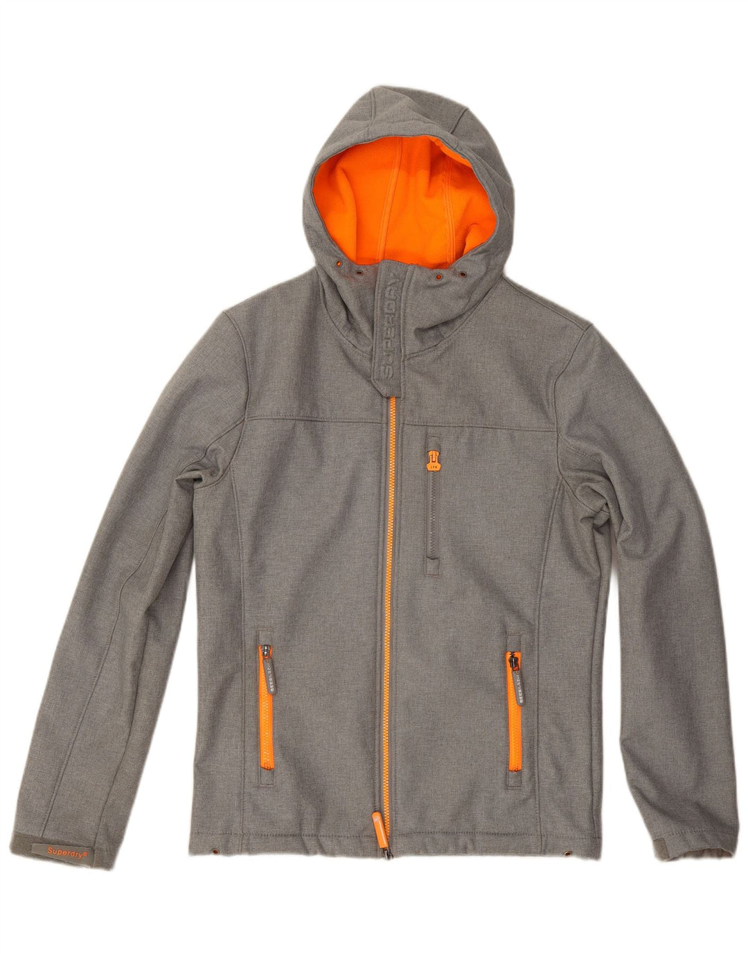 Jaqueta corta-vento masculina Superdry Windtrekker Graphic UK 38 cinza médio