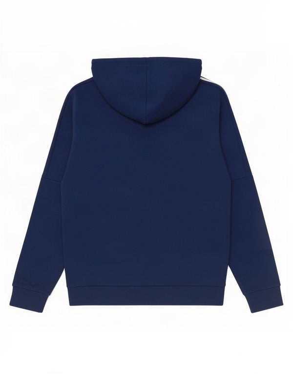 Adidas Mens Hoodie Jumper Pequeno Algodão Azul Marinho