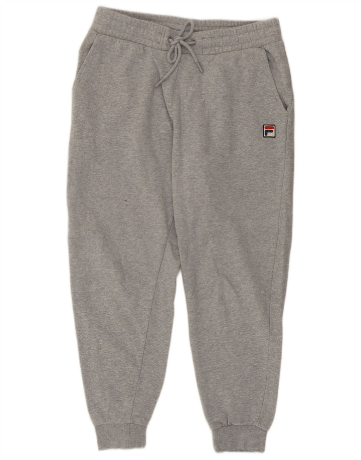Calça de treino masculina Fila joggers pequeno algodão cinza
