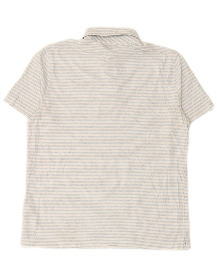 VINEYARD VINES Camisa polo masculina 15-16 anos grande algodão listrado branco