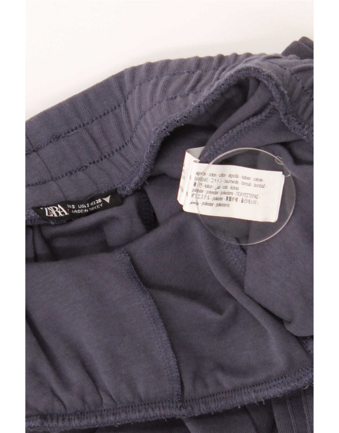 Zara Womens Cargo Tracksuit Calças Reino Unido 8 Pequeno Algodão Cinza