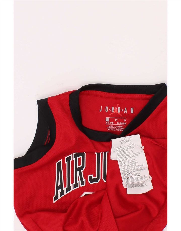 Jordan Boys Graphic Vest Top 2-3 anos poliéster vermelho