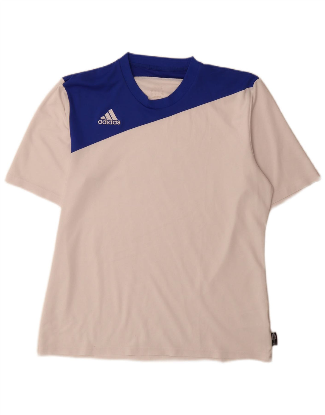Adidas Mens Climalite Camiseta Top Médio Branco Colourblock Poliéster