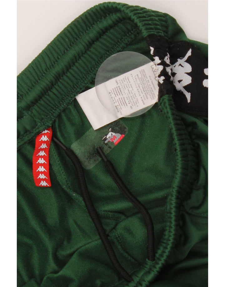 Calça de treino masculina Kappa com estampa gráfica verde médio em poliéster