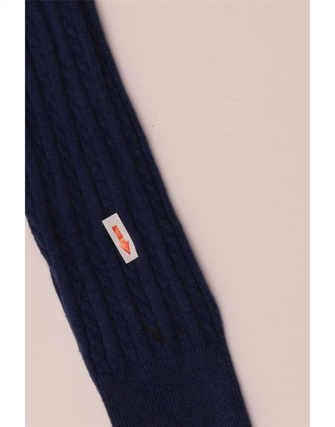 Suéter feminino Massimo Dutti com gola xale Reino Unido 18 XL algodão azul