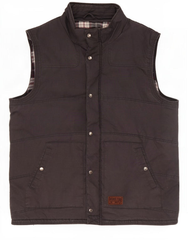 Colete acolchoado masculino Weird Fish UK 44 2XL algodão cinza
