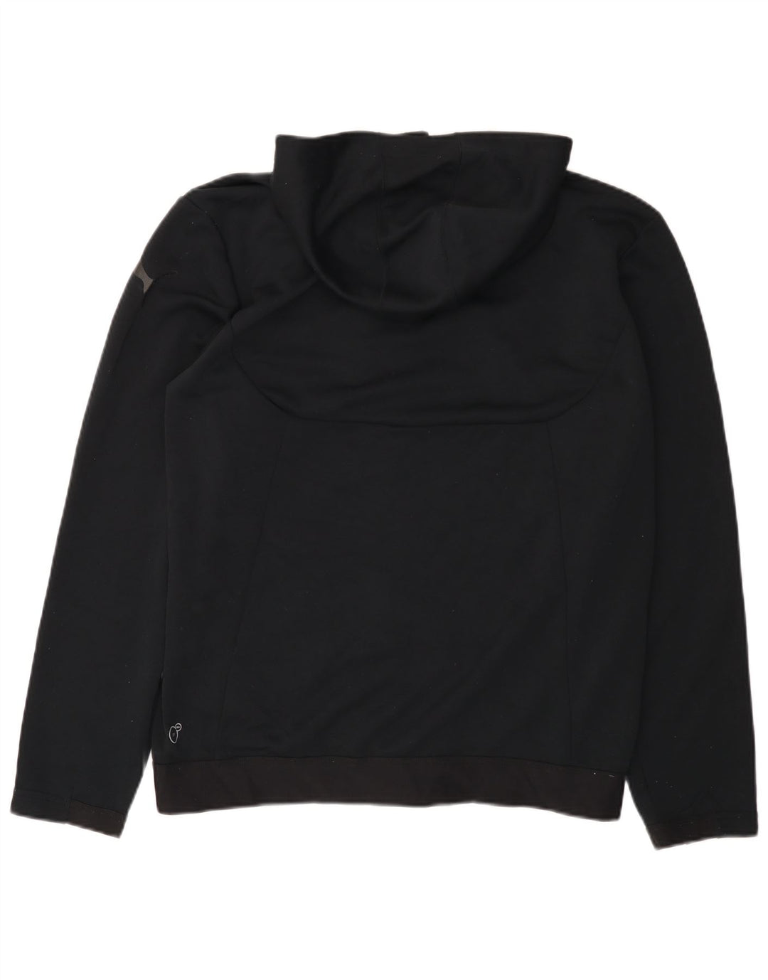 Suéter masculino PUMA com capuz e zíper grande poliéster preto