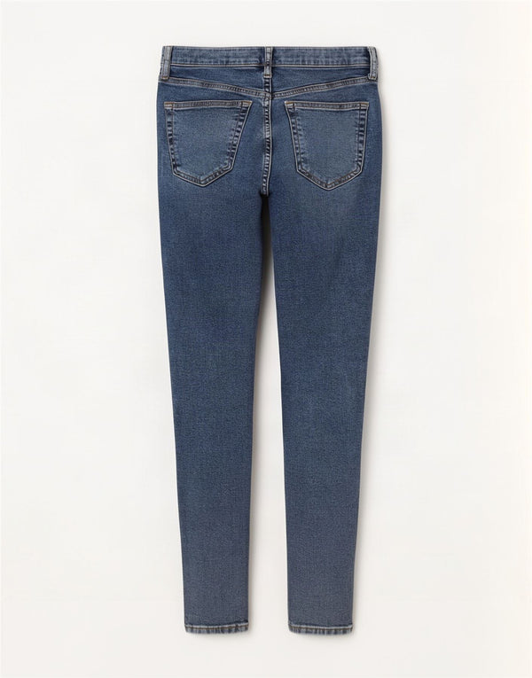 Topshop feminino Jamie Distressed jeans skinny W28 L27 algodão azul