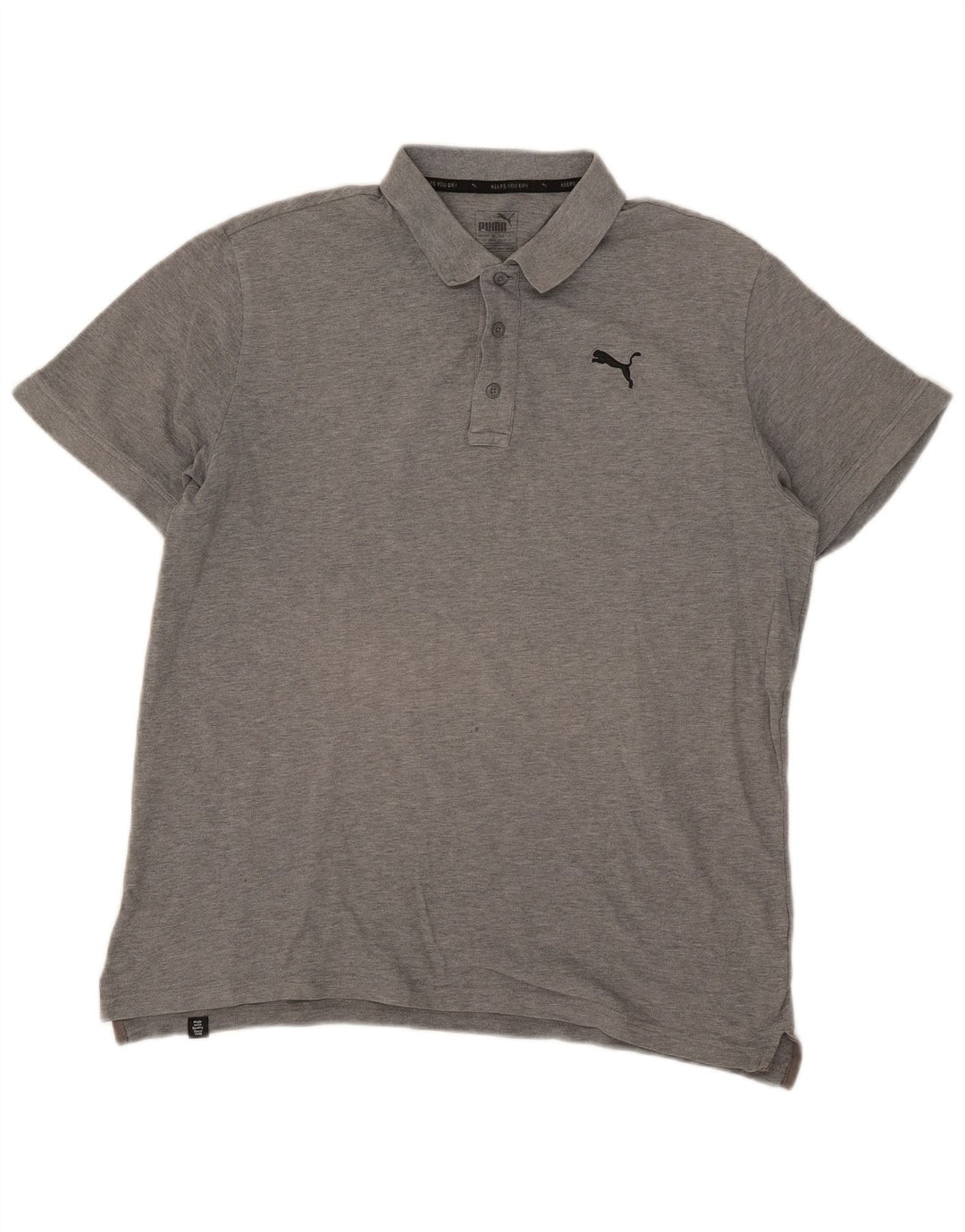 Camisa polo masculina Puma grande algodão cinza