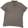 Camisa polo masculina Puma grande algodão cinza