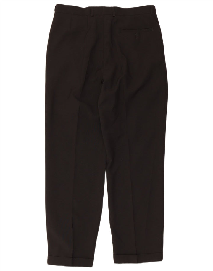 Calça de terno masculina MARKS & SPENCER W34 L31 poliéster preto