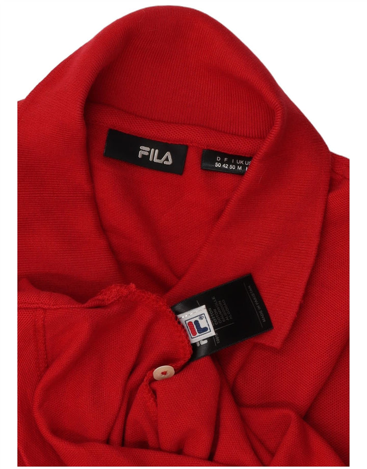Camisa polo masculina Fila médio algodão vermelho