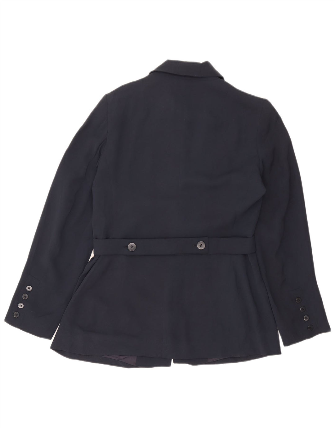 Jaqueta blazer feminina Zara com 5 botões EU 42 grande azul marinho rayon