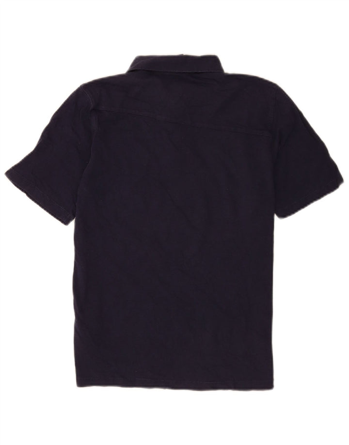 Camisa polo masculina Volcom 13-14 anos grande algodão azul marinho