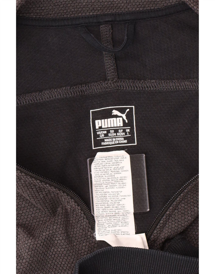 Puma Mens Tracksuit Top Jacket Grande Algodão Cinza