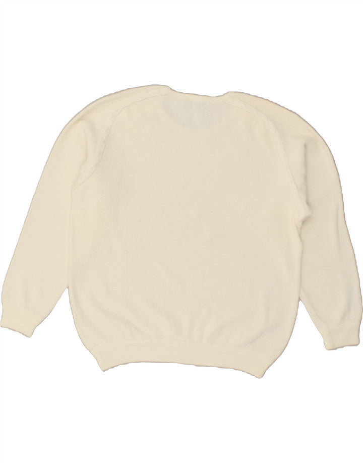 VINTAGE Womens Crew Neck Jumper Sweater UK 20 2XL White | Vintage Vintage | Thrift | Second-Hand Vintage | Used Clothing | Messina Hembry 