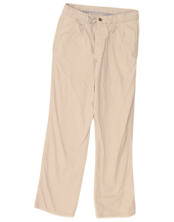 Calças Chino Regulares Chaps Boys 15-16 Anos W28 L28 Algodão Bege