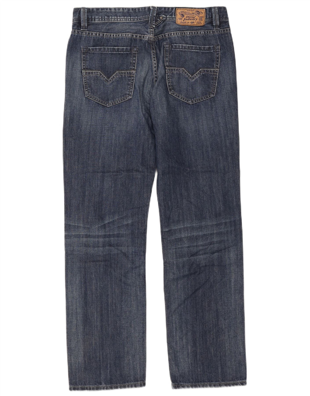 Diesel Mens Larkee Straight Jeans W33 L32 Azul Algodão