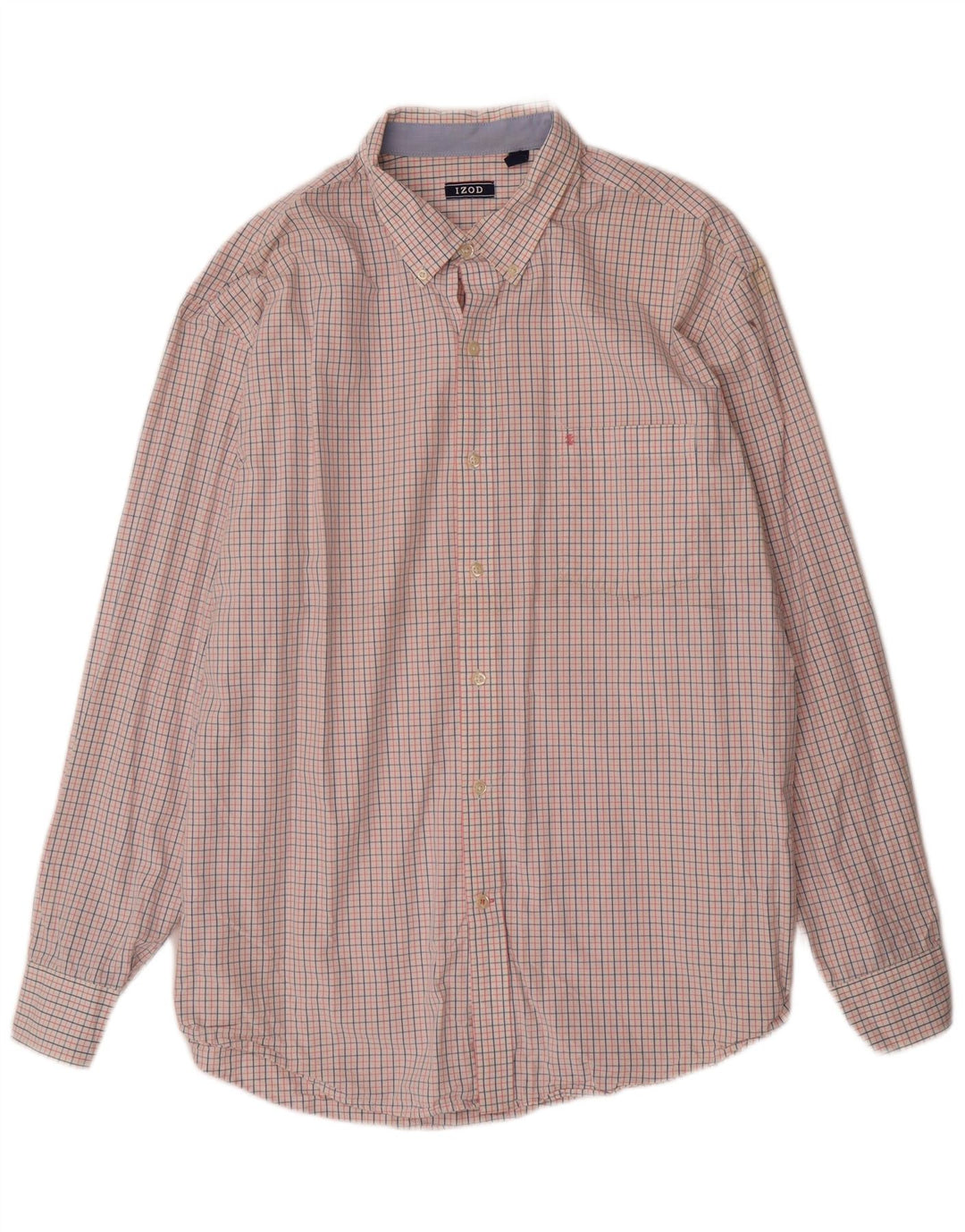 Camisa masculina IZOD XL algodão xadrez rosa