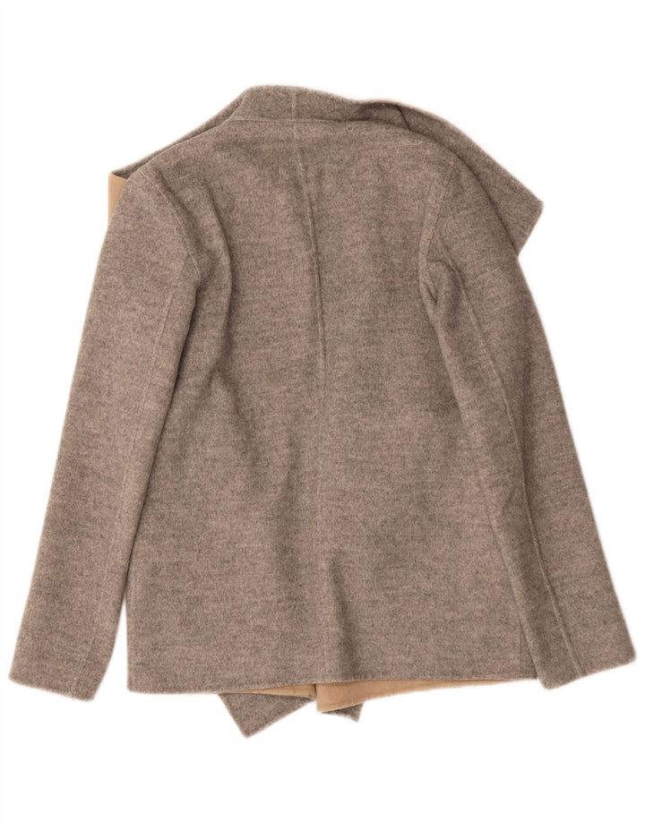 Jaqueta blazer aberta grande Massimo Dutti feminina Reino Unido 6 XS cinza colorblock