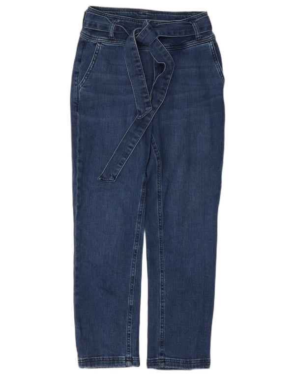 Calça jeans feminina de cintura alta Boden Reino Unido 6 XS W26 L24 algodão azul