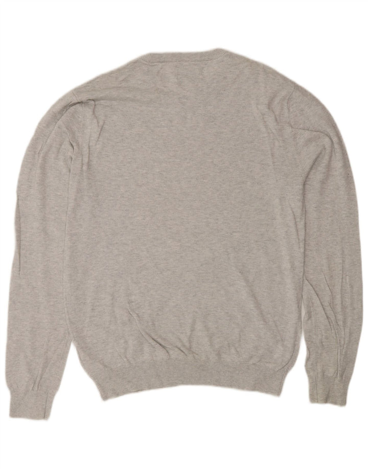 Suéter masculino Jack Wills com gola redonda e algodão cinza médio
