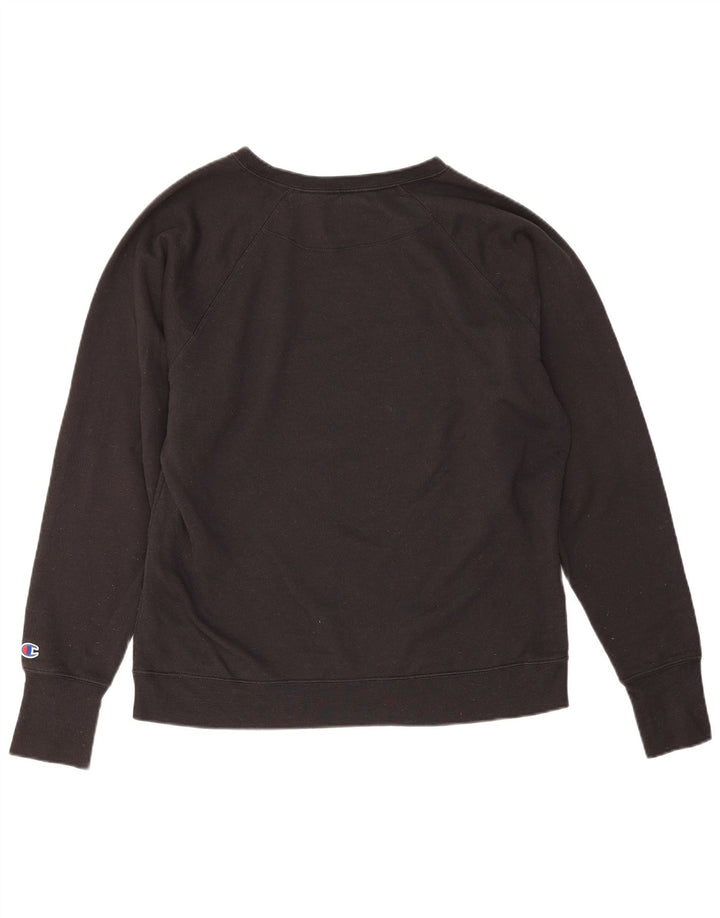 Jumper de moletom gráfico feminino Champion UK 18 XL preto poliéster