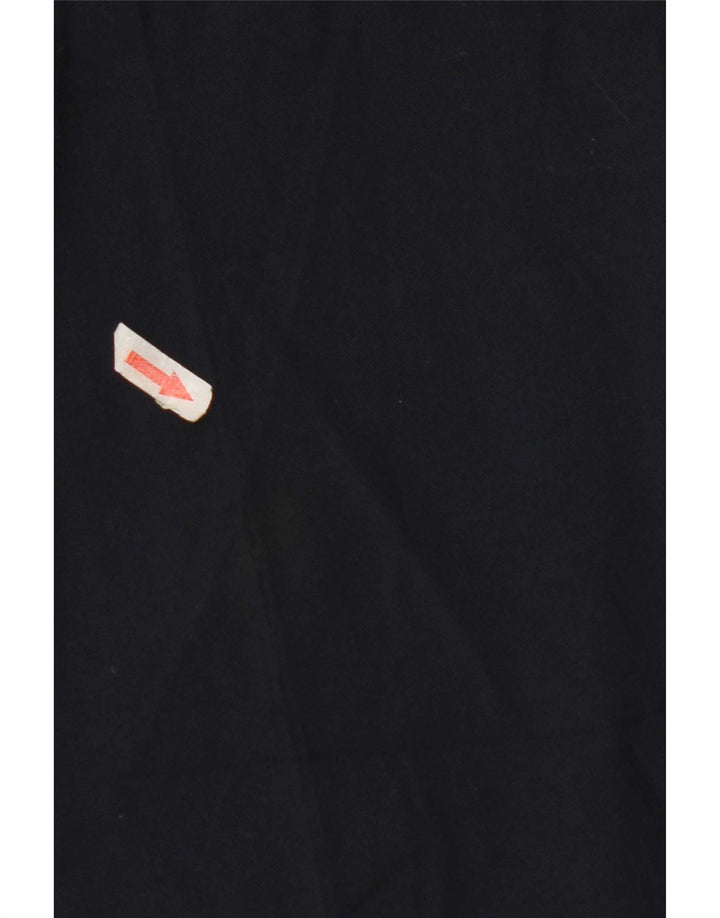 Calça feminina de ajuste regular Marks & Spencer W36 L29 azul marinho