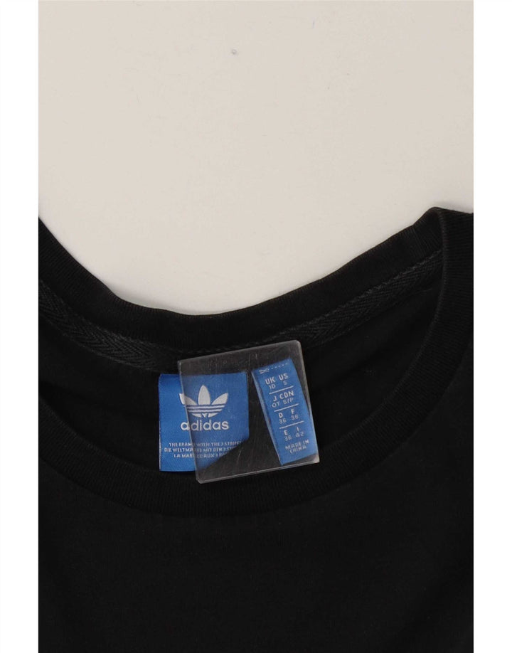 Camiseta Adidas Feminina Oversized Graphic Top UK 10 Pequena Preta