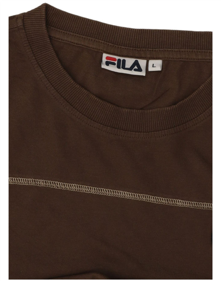 Fila Camiseta Masculina Top Grande Algodão Marrom