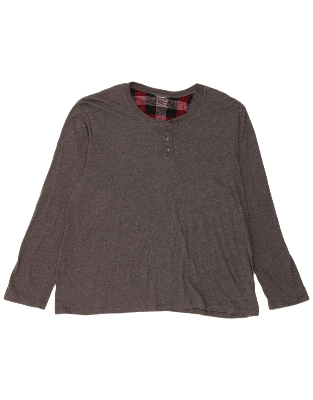 EDDIE BAUER Top masculino manga comprida 2XL algodão cinza