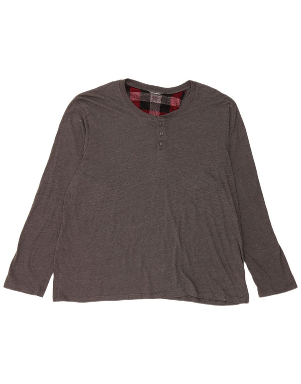 EDDIE BAUER Top masculino manga comprida 2XL algodão cinza