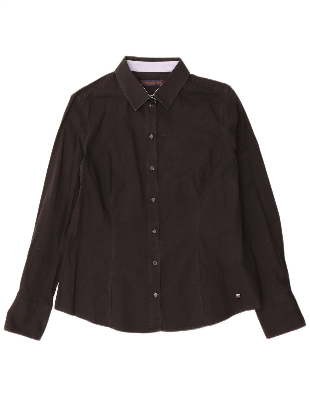 Camisa feminina Trussardi Jeans IT 48 XL algodão preto
