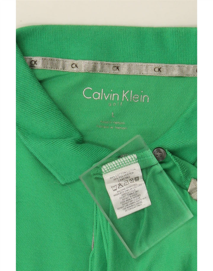Camisa polo masculina CALVIN KLEIN grande algodão verde
