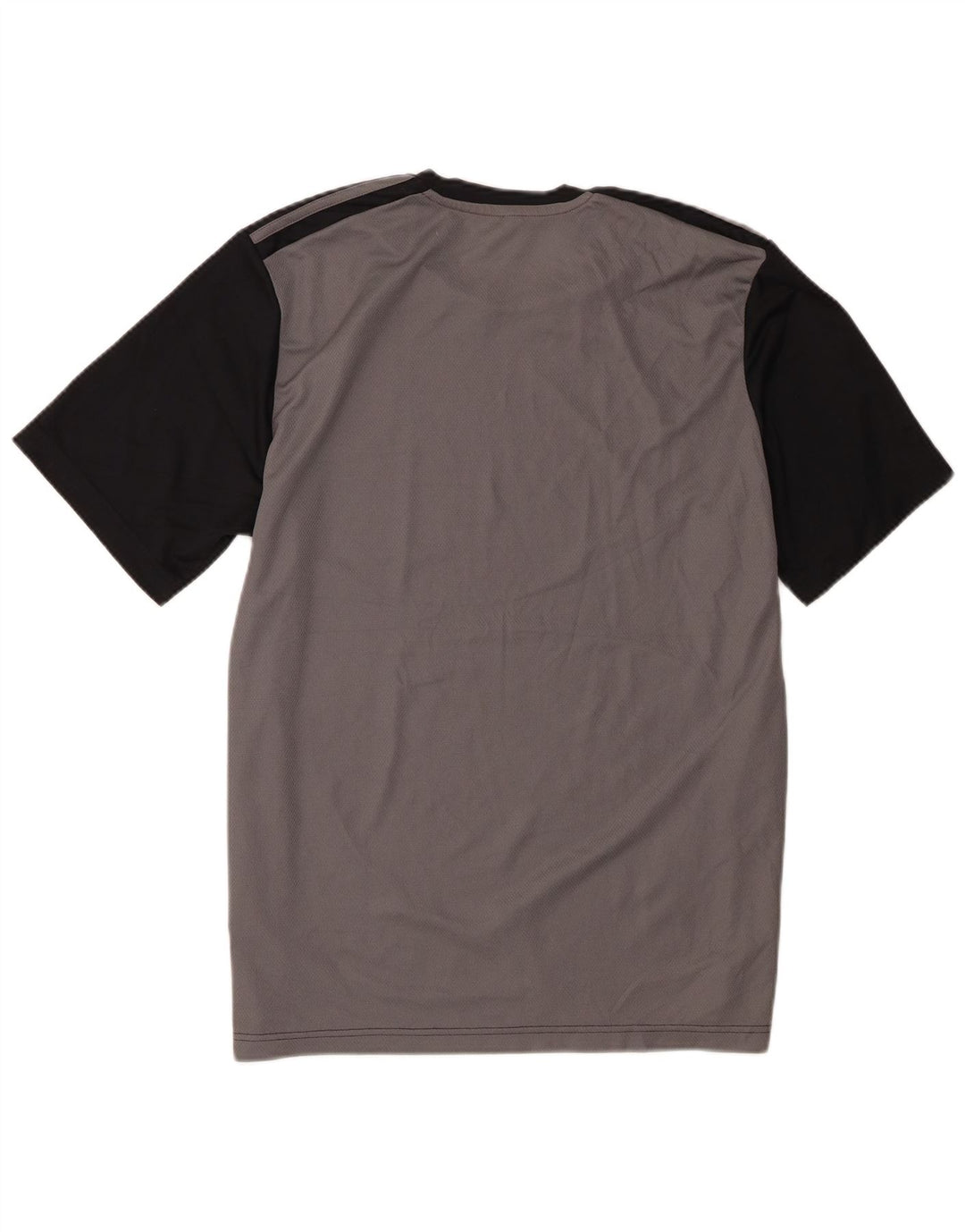 Adidas Mens Camiseta Top Grande Preto Colorblock Poliéster